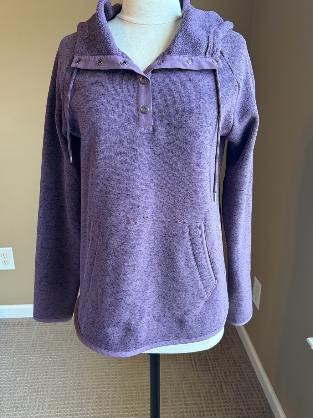 Ascend Purple Hooded Long Sleeve Sweater, Small, Gorpcore, Outdoors, Cabincore